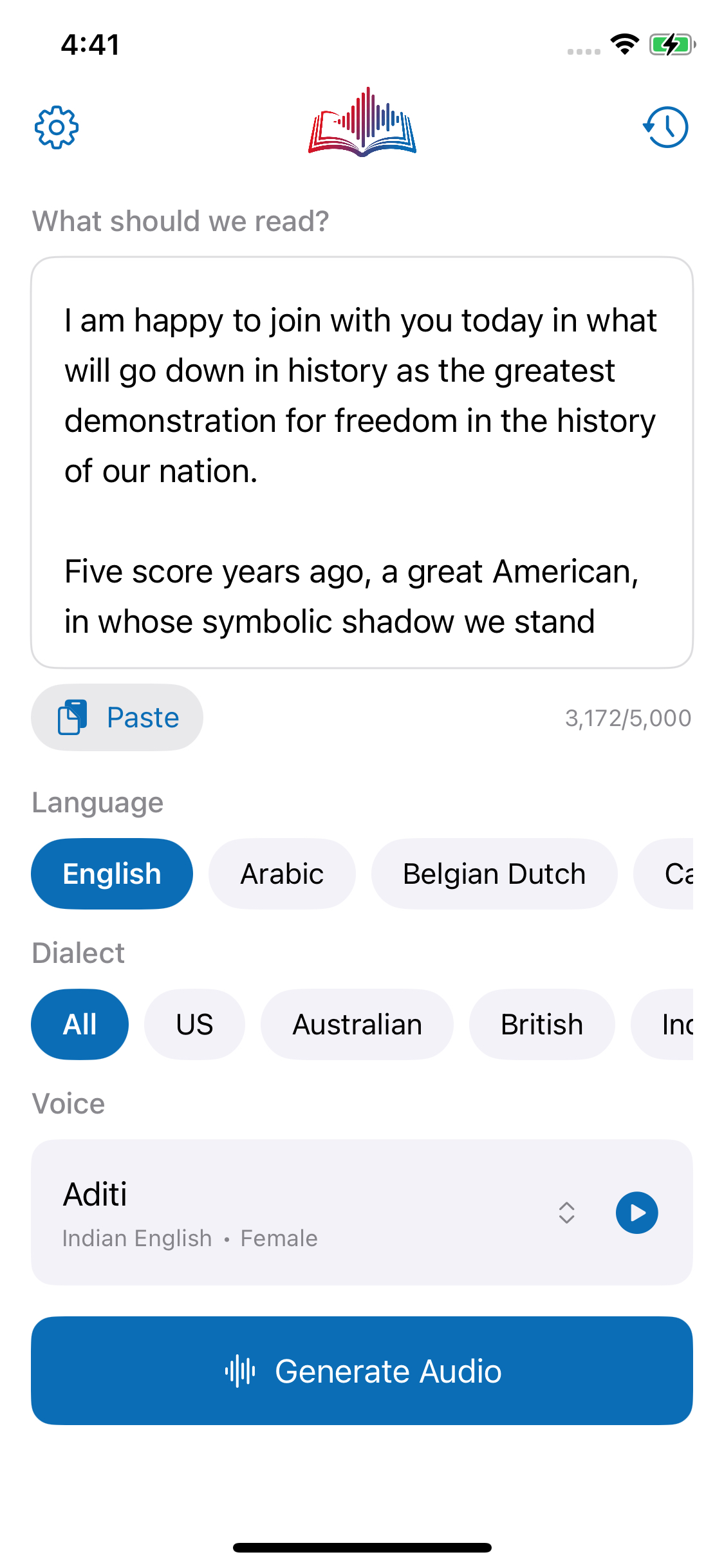 Read This To Me App Screenshot